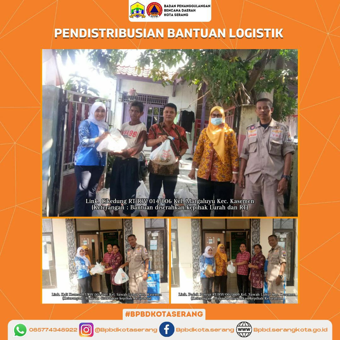 BPBD Kota Serang Lakukan Pendistribusian Bantuan Logistik untuk Korban Banjir