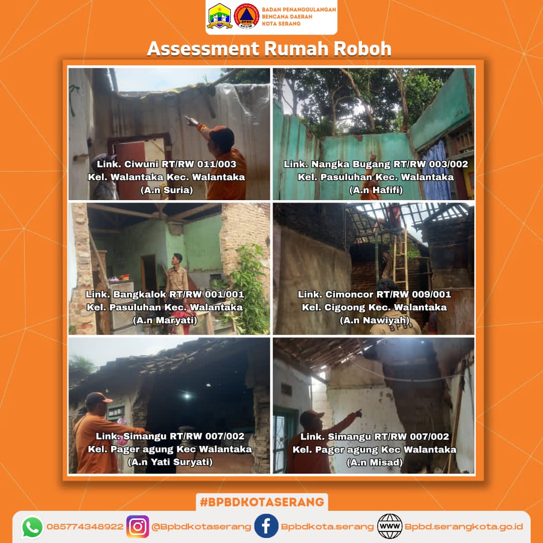 " Assesment 6 (Enam) Rumah Roboh Di Kecamatan Walantaka "