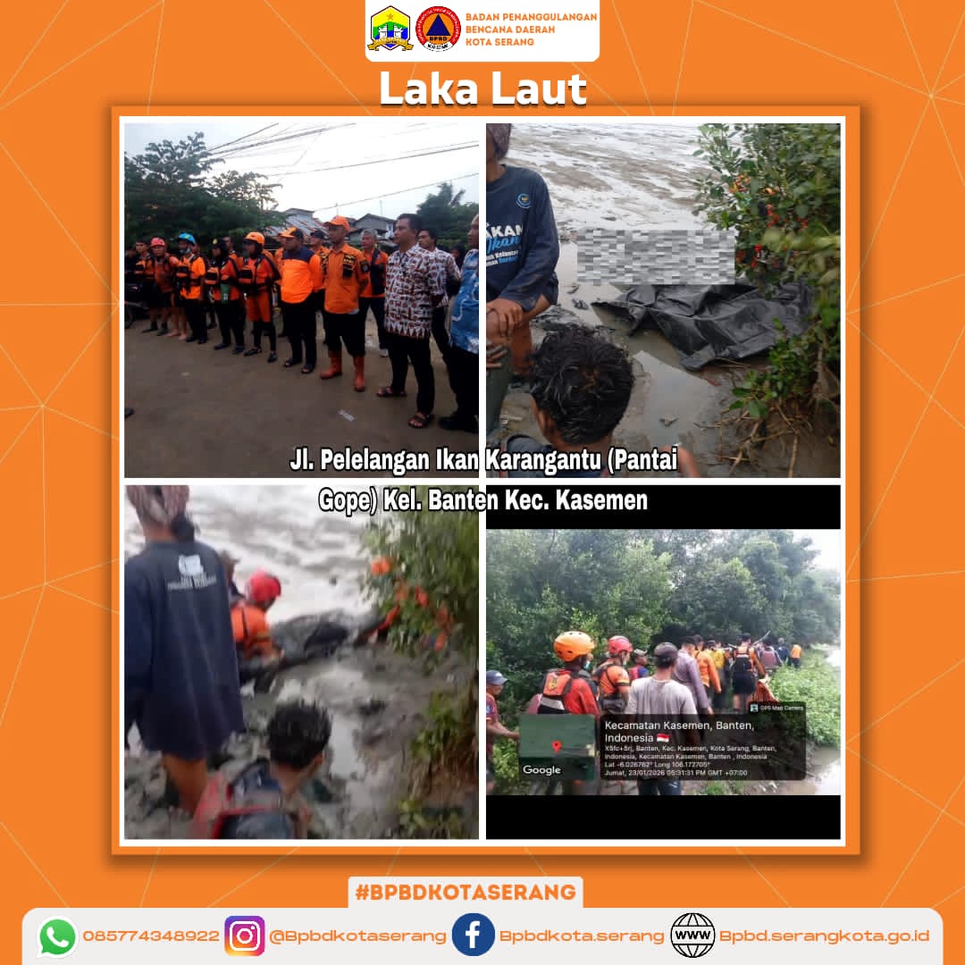*UPDATE INFO KEJADIAN LAKA LAUT NELAYAN TERBALIK DI PANTAI GOPEK KARANGANTU, JUM'AT, 23 JANUARI 2026*