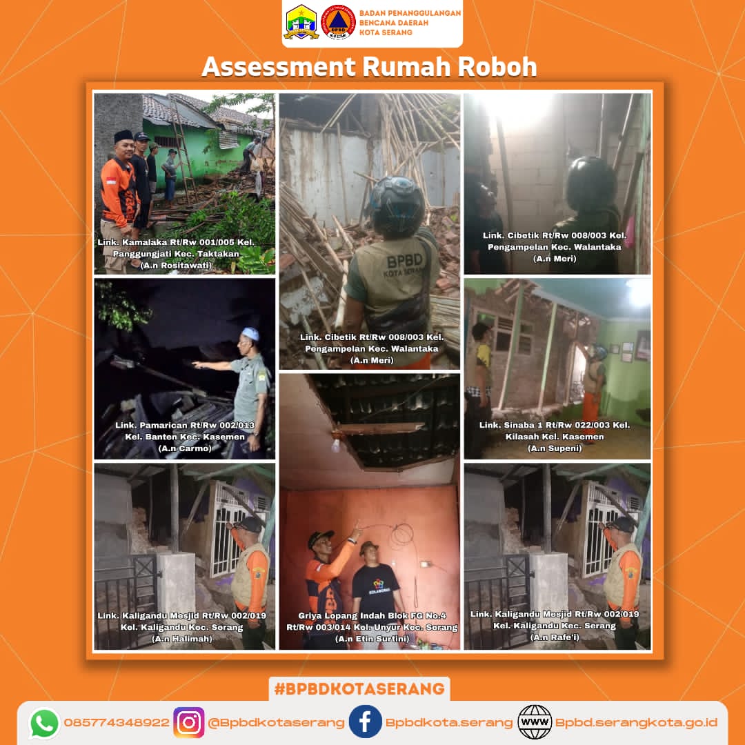 Assesment 8 (Delapan) Rumah Roboh Di Wilayah Kota Serang