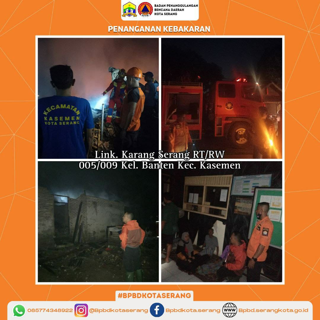 BPBD Kota Serang Kirim Personil TRC Untuk Bantu Kejadian Kebakaran Rumah