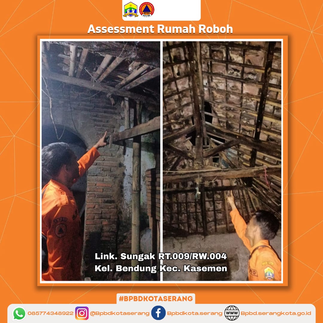 Assessment Rumah Roboh Disebabkan Faktor Alam (Hujan & Angin Kencang) Di Kota Serang