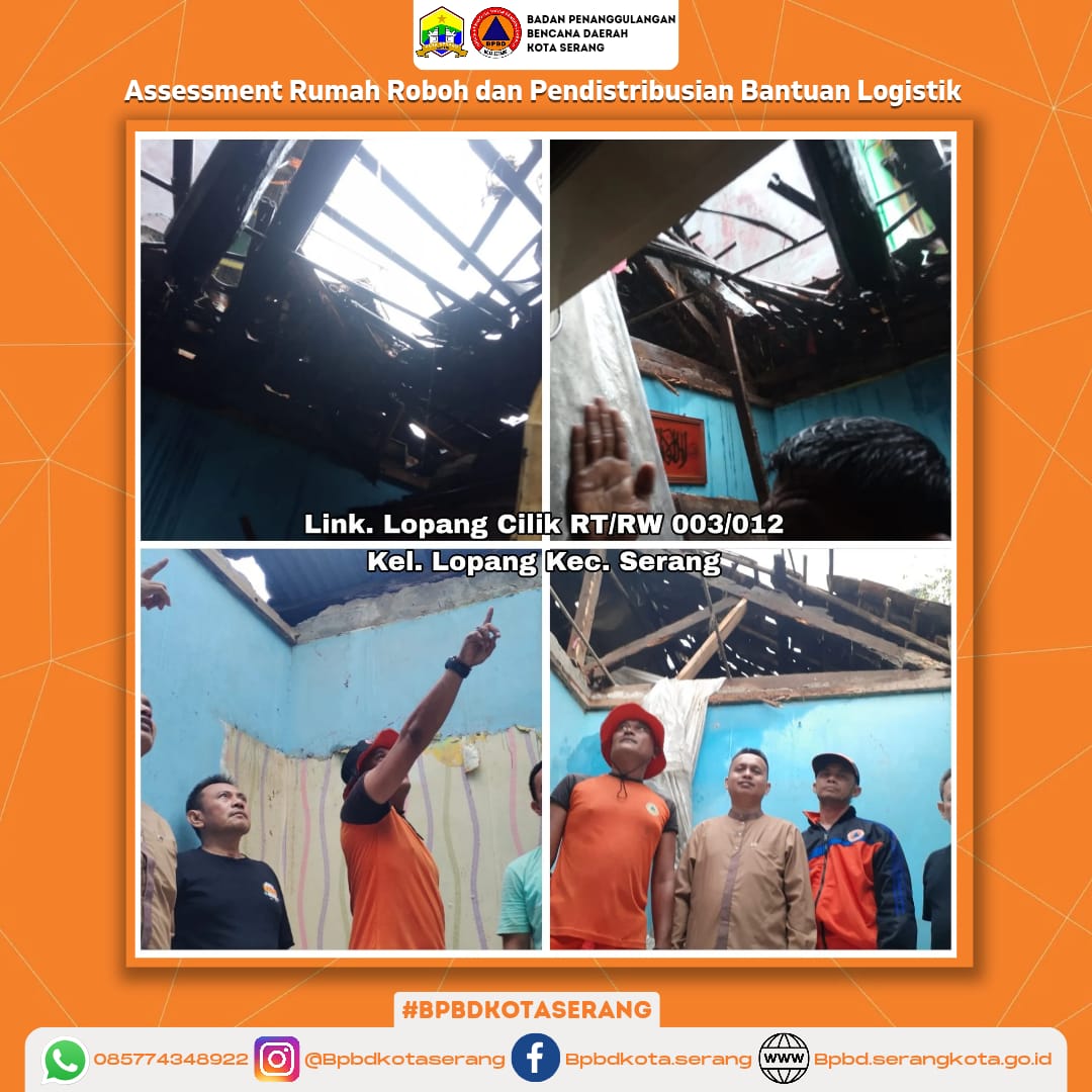 Assesment Rumah Roboh dan Pendistribusian Bantuan Logistik Di Wilayah Kota Serang