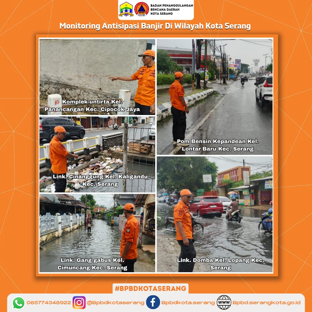 Update Monitoring Antisipasi Terjadi Banjir di Wilayah Kota Serang