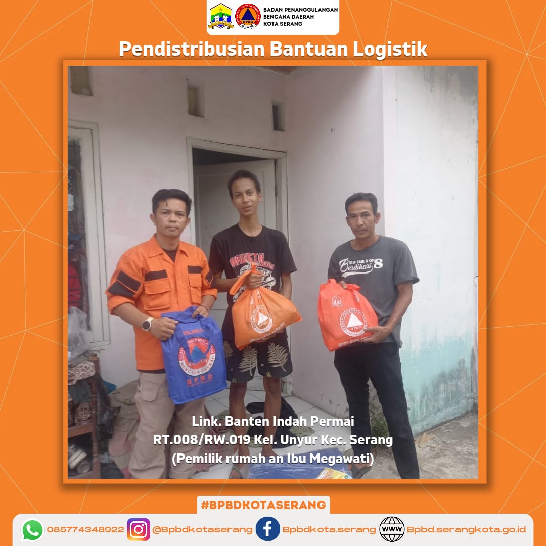 Pendistribusian Bantuan Logistik Untuk Korban Rumah Roboh (Bencana Cuaca Ekstrim)