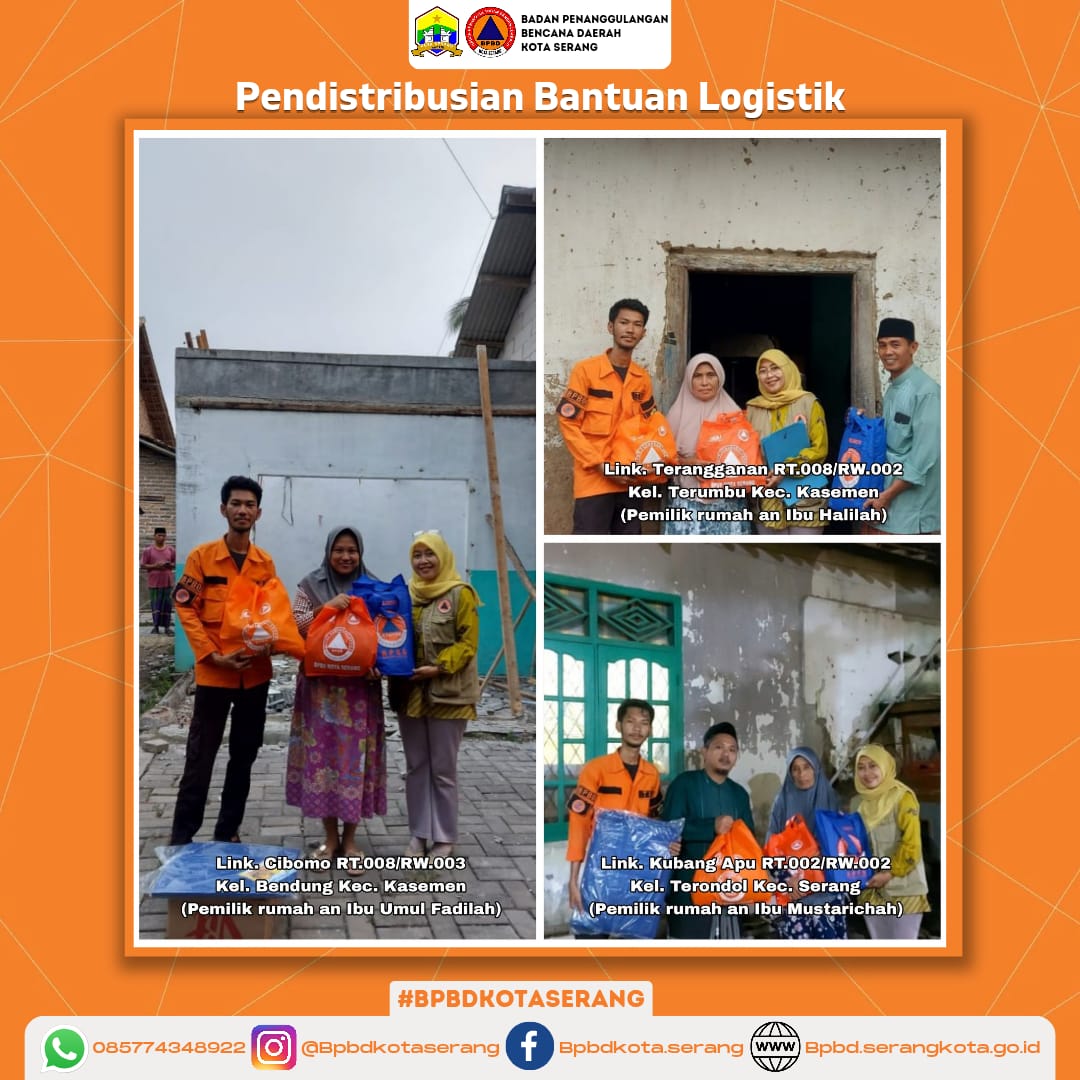 Pendistribusian Bantuan Logistik untuk Korban Rumah Roboh Di Wilayh Kota Serang