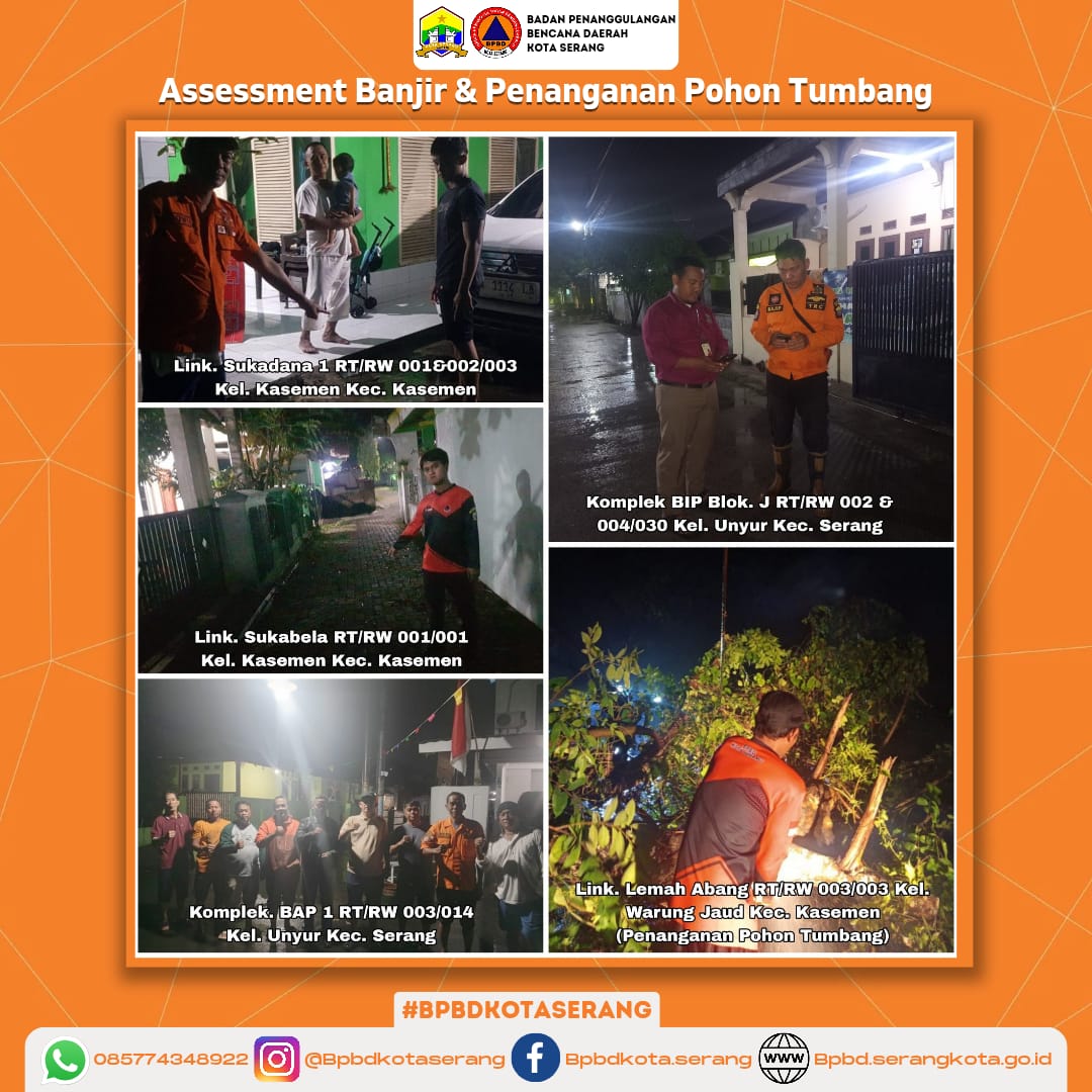 Assessment Banjir dan Penanganan Pohon Tumbang di Wilayah Kota Serang