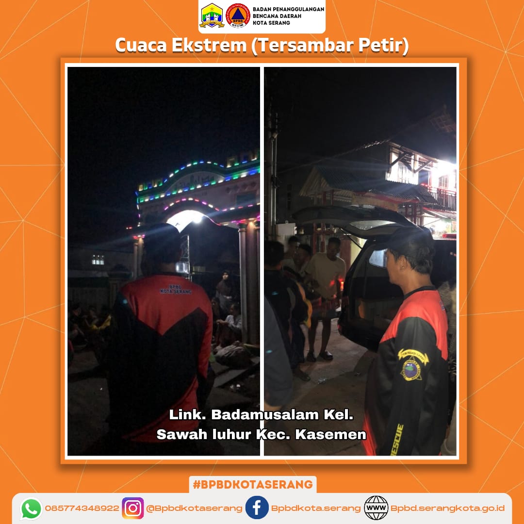 INFO KEJADIAN CUACA EKSTREM (TERSAMBAR PETIR) SELASA, 02 DESEMBER 2025