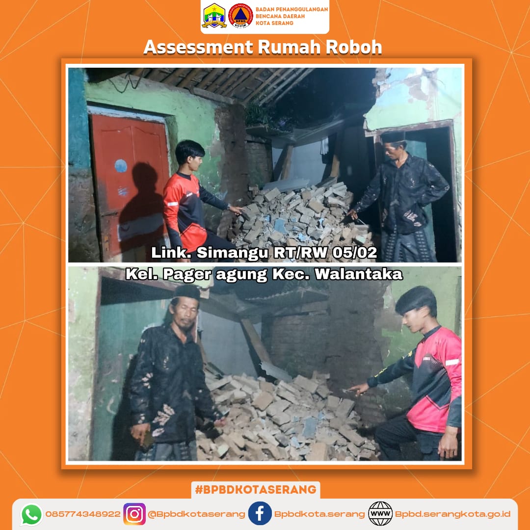 Assesment Rumah Roboh Di karenakan Faktor Alam (Hujan dan Angin Kencang) Sehingga Mengakibatkan Kerusakan Dibagian Dapur