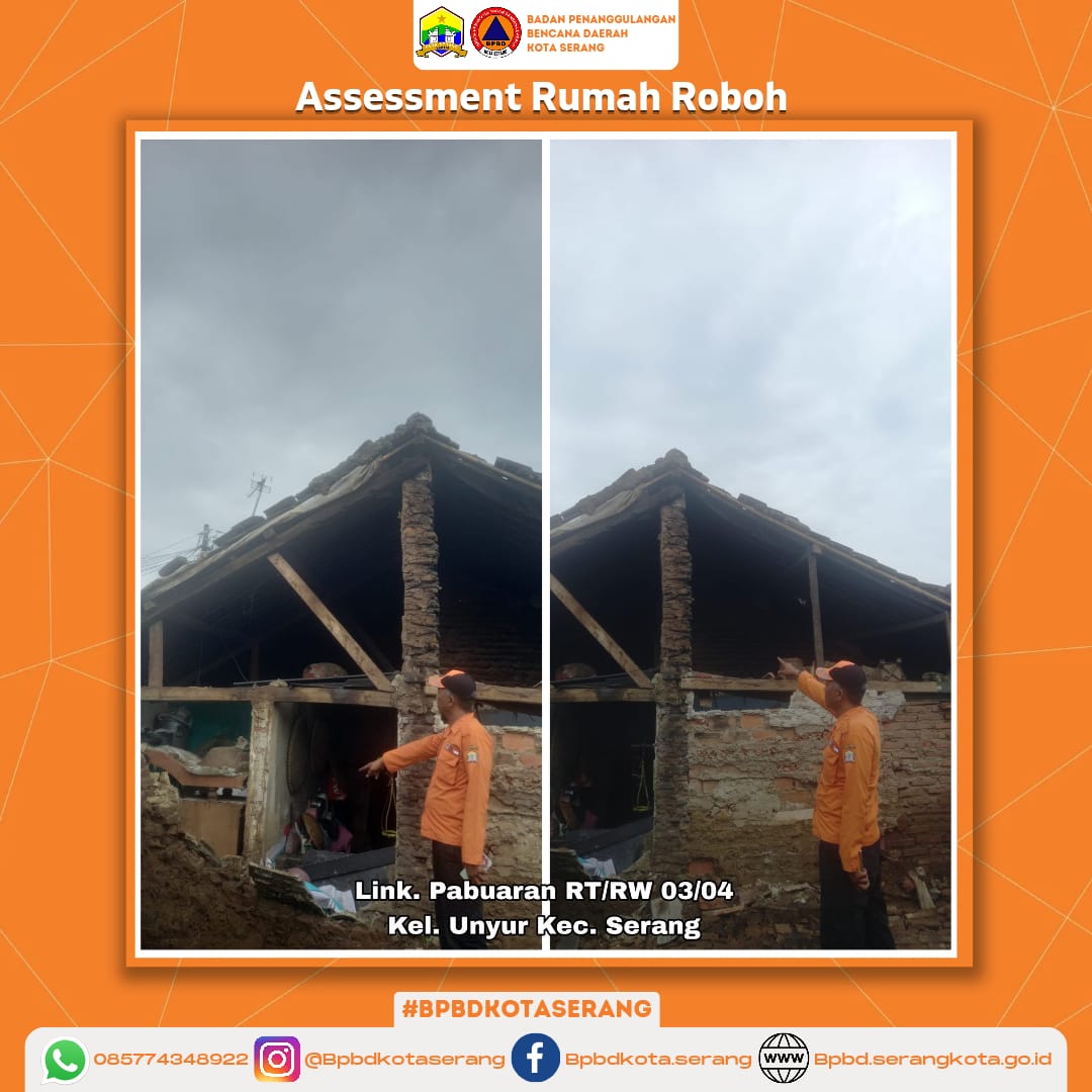 Assesment Rumah Roboh Dikarenakan Faktor Alam (Hujan dan Angin Kencang) Di Wilayah Kecamatan Serang