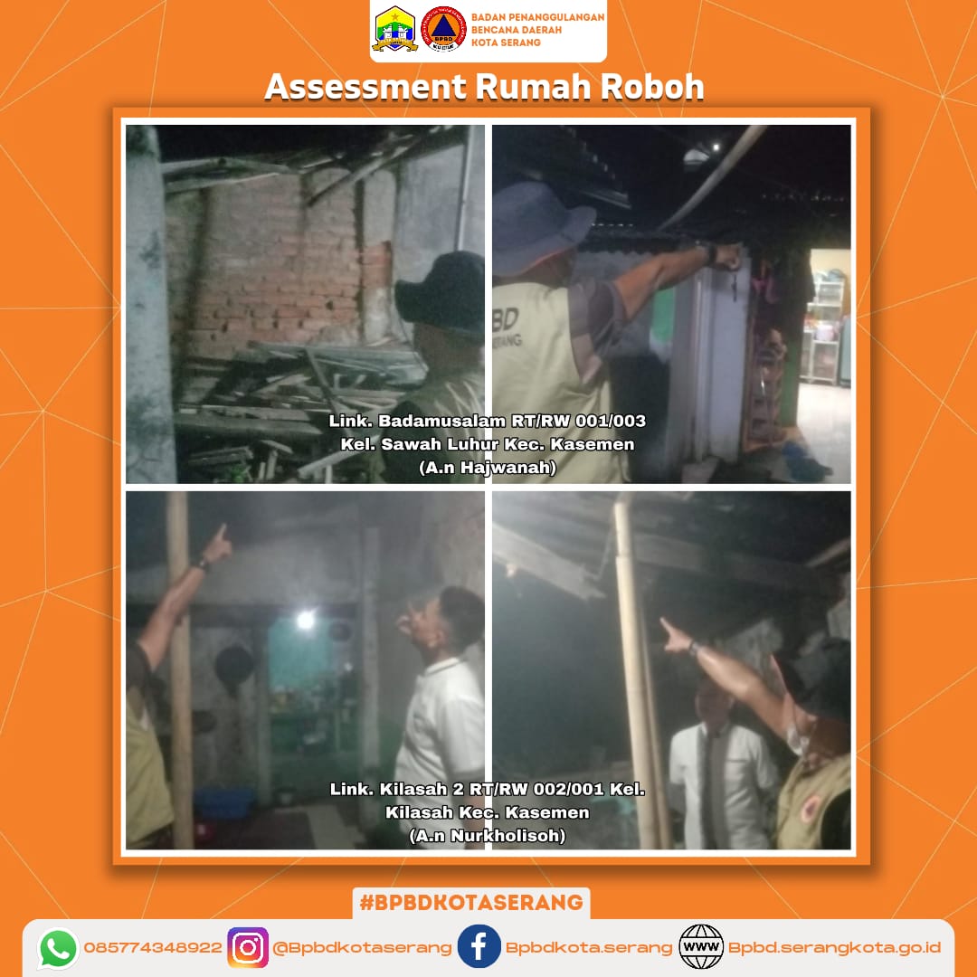 Assesment Rumah Roboh Disebabkan Oleh Faktor Alam (Hujan dan Angin Kencang) Sehingga Berdampak Kerusakan Dibagian Dapur