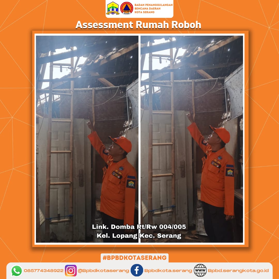 Assesment Rumah Roboh Yang Disebabkan Oleh Faktor  Alam (Angin kencang) 