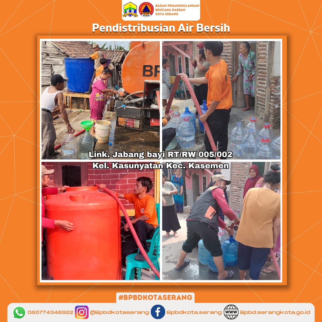 Pendistribusian Air Bersih Untuk Korban Kekeringan (Krisis Air Bersih) ‎Diwilayah Kec. Kasemen